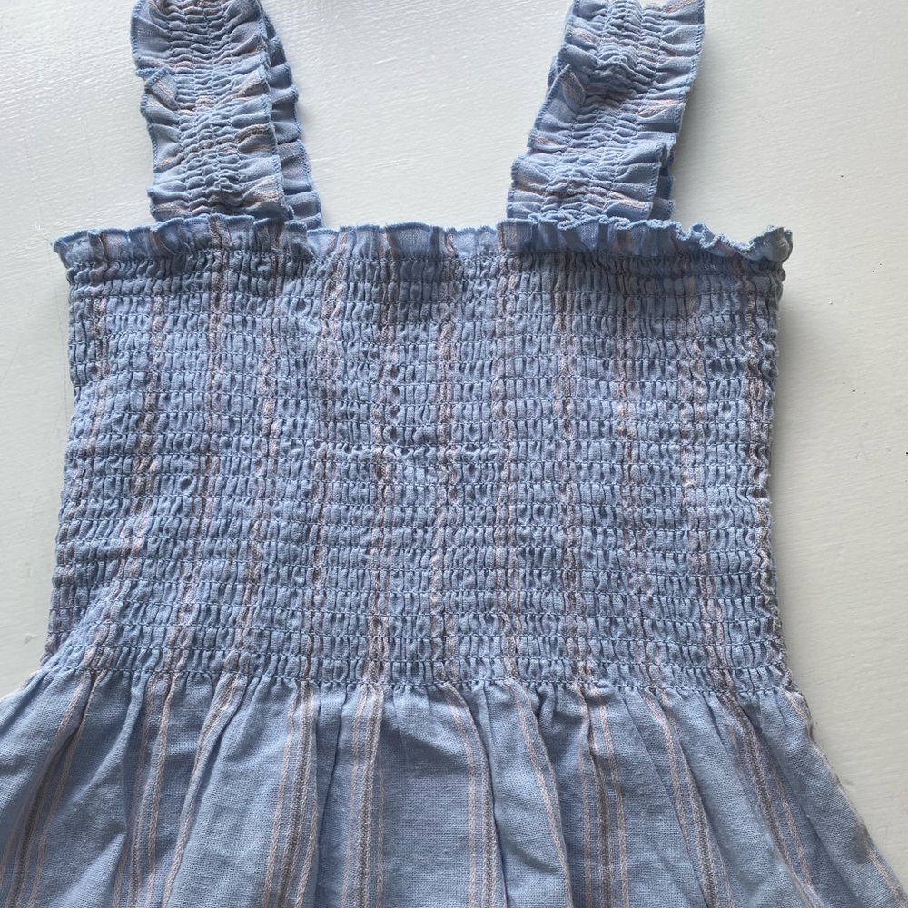 Smocked preppy tank top